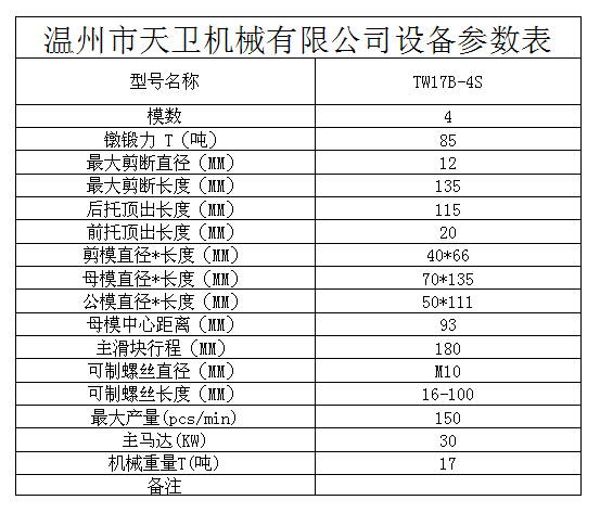 TW17B-4S全自动多工位冷镦机图3